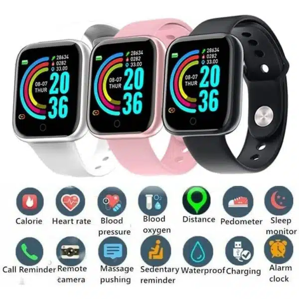 Smartwatch D20 - Relógio Inteligente y68 Esportivo Bluetooth Android/iOS - Image 5