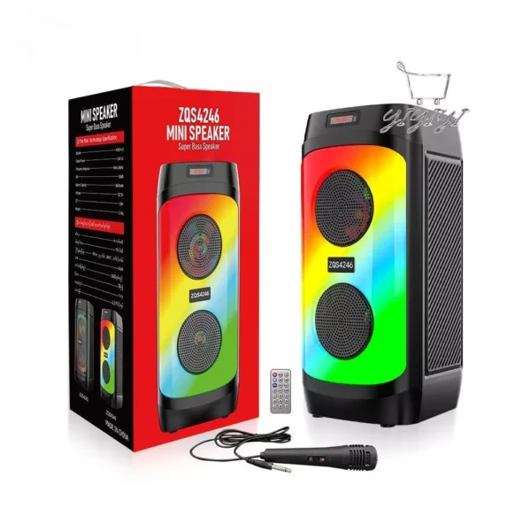Caixa de Som Portátil Bluetooth Rádio Fm Usb Sd Controle Remoto Microfone Torre - Image 7