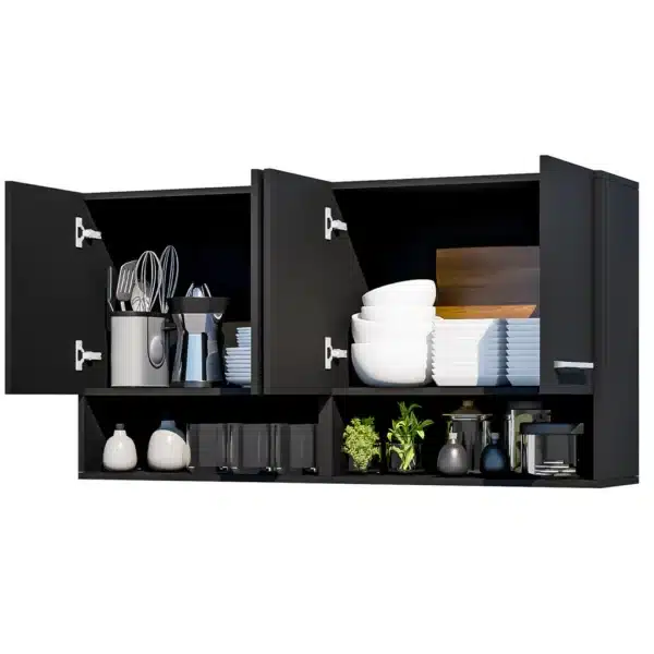 Armário de cozinha aéreo 4 portas 120cm com nicho resistente Bonatto - Image 7