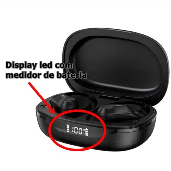 Fone sem fio Lenovo LP75 Fone De Ouvido Bluetooth 5.3 Com Gancho Esportivo HiFi Estéreo - Image 6