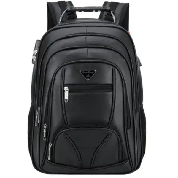 Mochila de Couro Masculina Feminina Grande Reforçada
