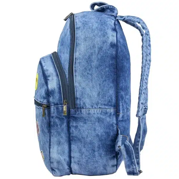 Mochila Jeans feminina Personalizada com patches sortidos Reforçada - Image 7
